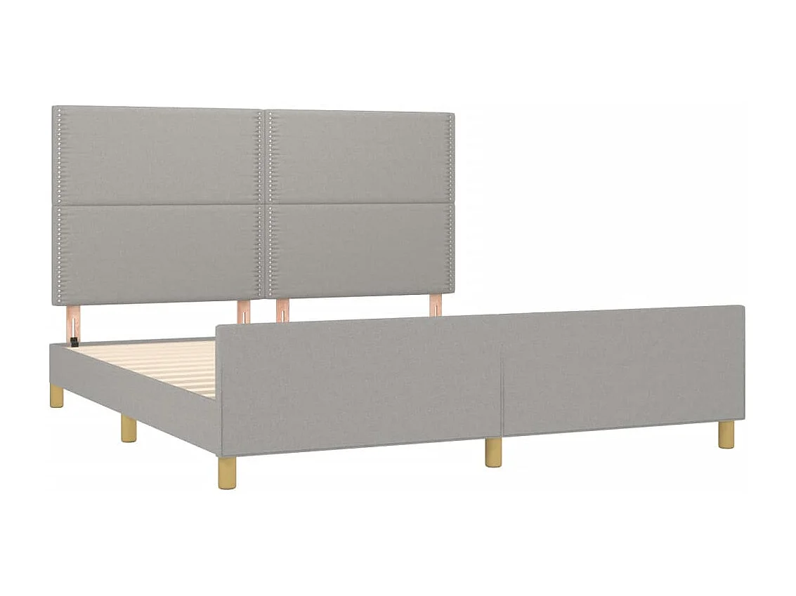 Lit-180x200 cm + tête de lit Gris clair HOQW34029