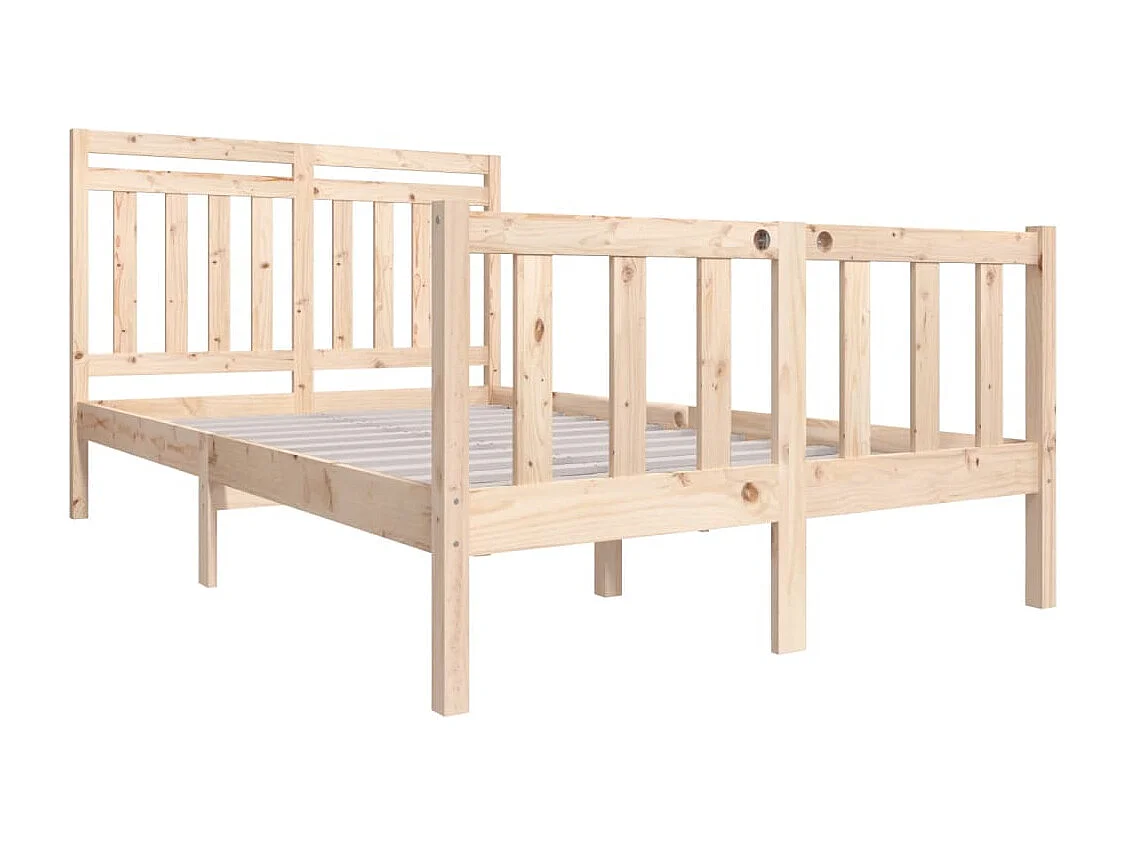 Lit-135x190 cm Bois massif Double HOQW38968