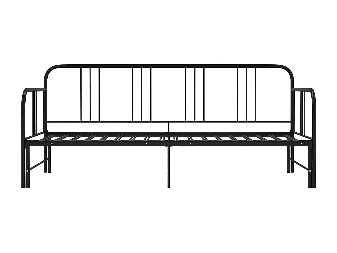 Slaapbankframe uittrekbaar metaal zwart 90x200 cm NL28674