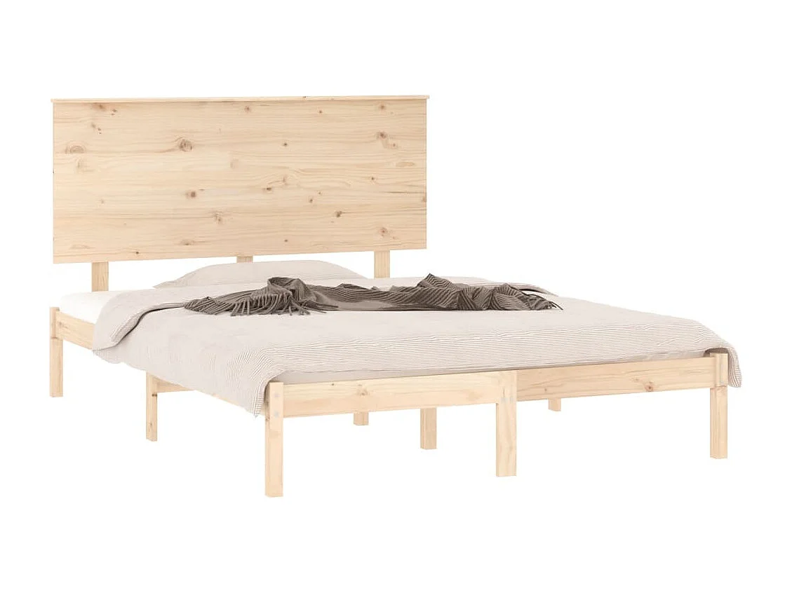Lit-140x190 cm Bois de pin massif HOQW31166
