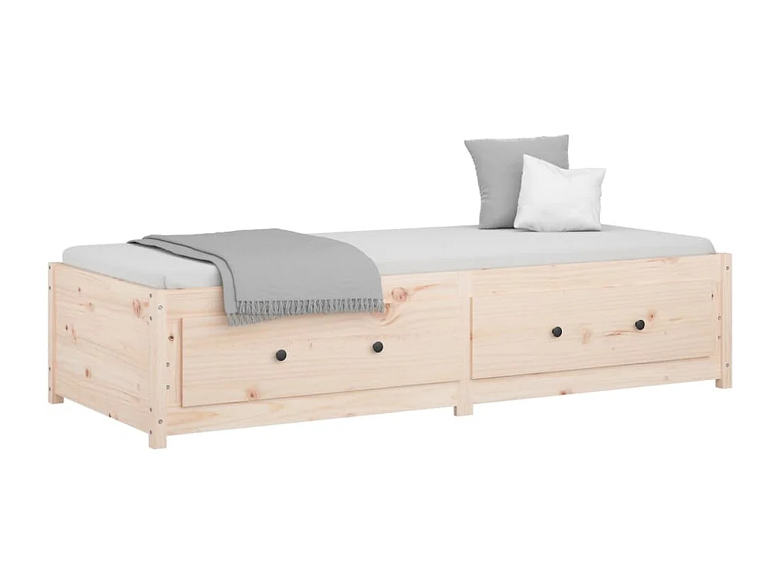 Cama -90x190 cm de madera maciza de pino YOE57115