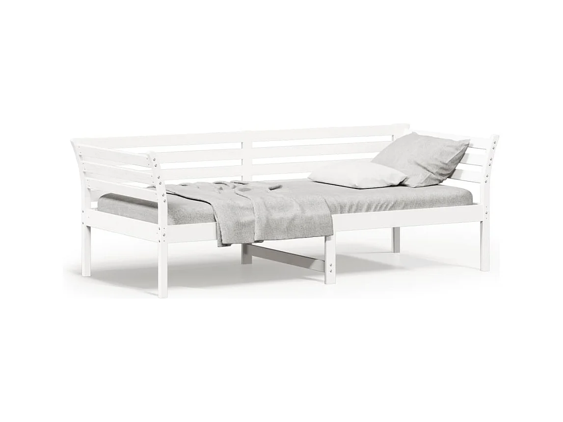 Lit-100x200 cm de jour blanc bois de pin massif HOQW92778