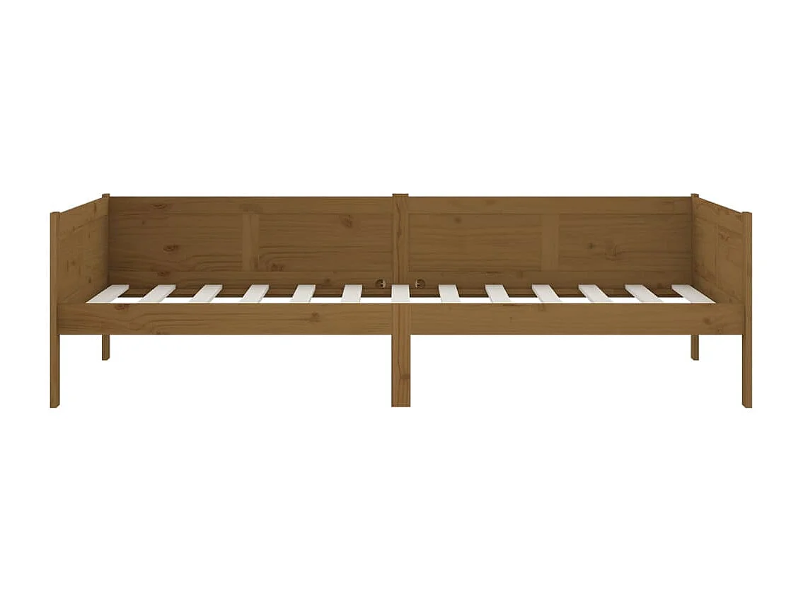 Tagesbett,Sofabett Honigbraun Massivholz Kiefer 90x190 cm -gkd34653