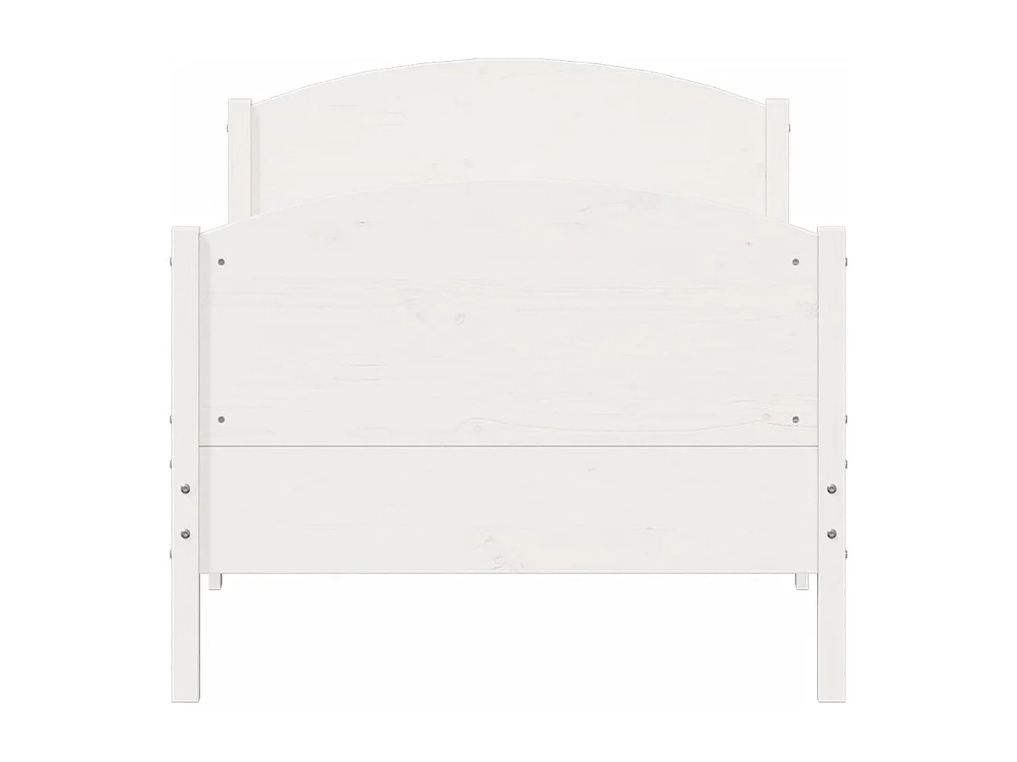 Lit-75x190 cm + tête de lit blanc bois de pin massif HOQW33339