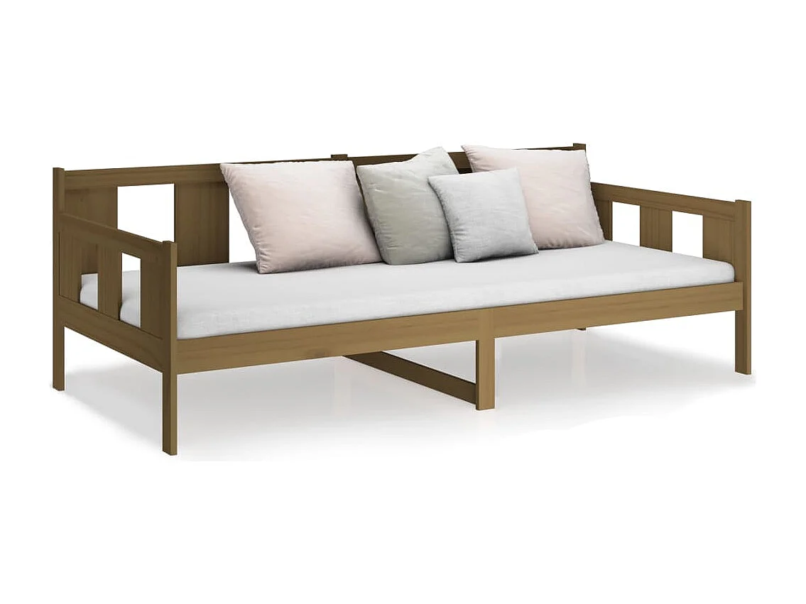 Tagesbett,Sofabett Honigbraun Massivholz Kiefer 90x190 cm -gkd84713
