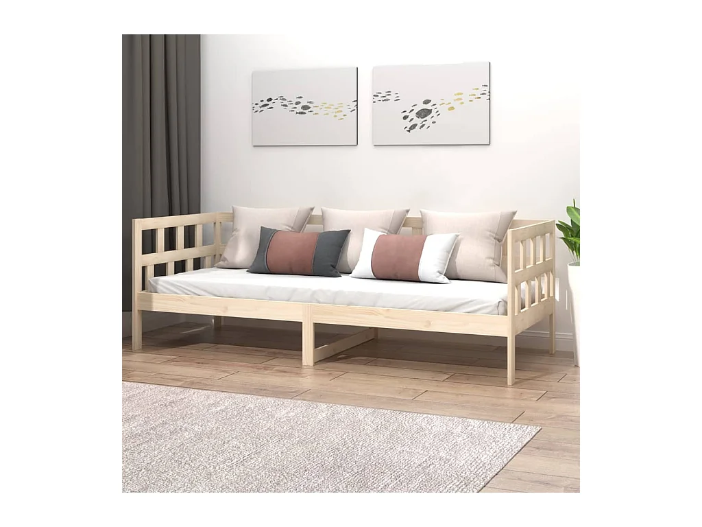Lit-90x190 cm de jour Bois massif de pin HOQW72464