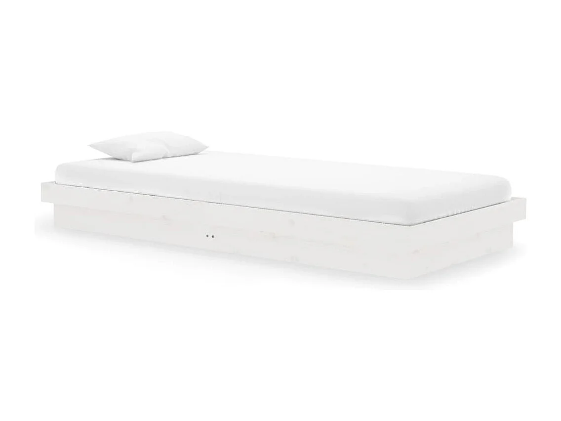 Lit-90x200 cm Blanc Bois massif HOQW36446