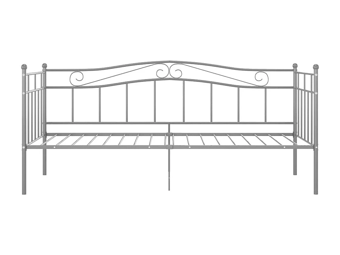 Lit-90x200 cm gris métal HOQW98720
