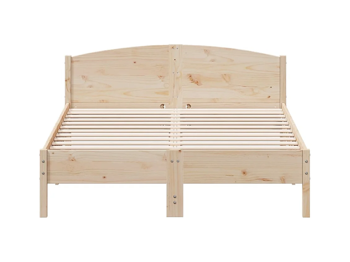 Bedframe met hoofdbord massief grenenhout 160x200 cm NL75116