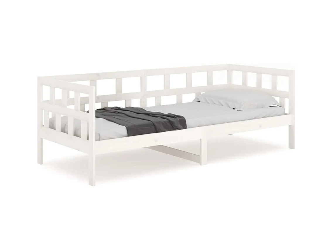 Tagesbett,Sofabett Weiß Massivholz Kiefer 90x200 cm -gkd37295