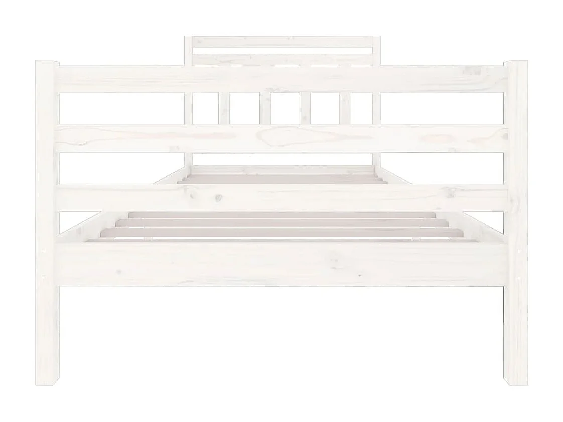 Bedframe massief hout wit 100x200 cm NL15735
