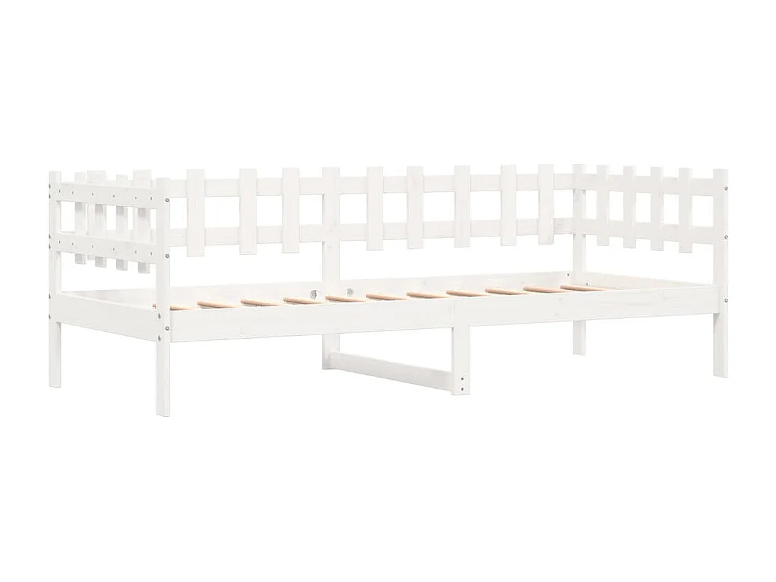 Tagesbett,Sofabett Weiß 90x190 cm Massivholz Kiefer -gkd98398