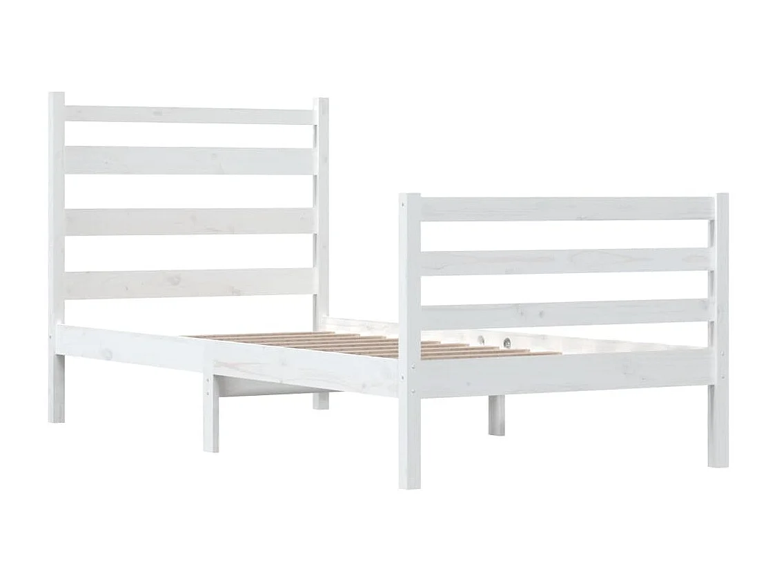 Cama -100x200 cm madera maciza de pino blanco YOE91101