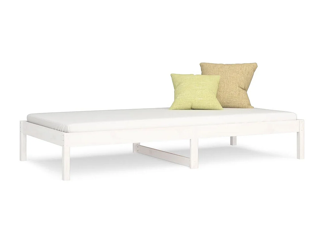 Tagesbett,Sofabett Weiß 90x200 cm Massivholz Kiefer -gkd31248