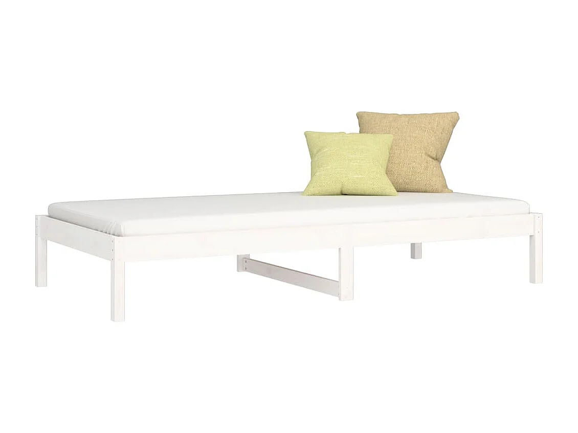 Tagesbett,Sofabett Weiß 90x200 cm Massivholz Kiefer -gkd31248