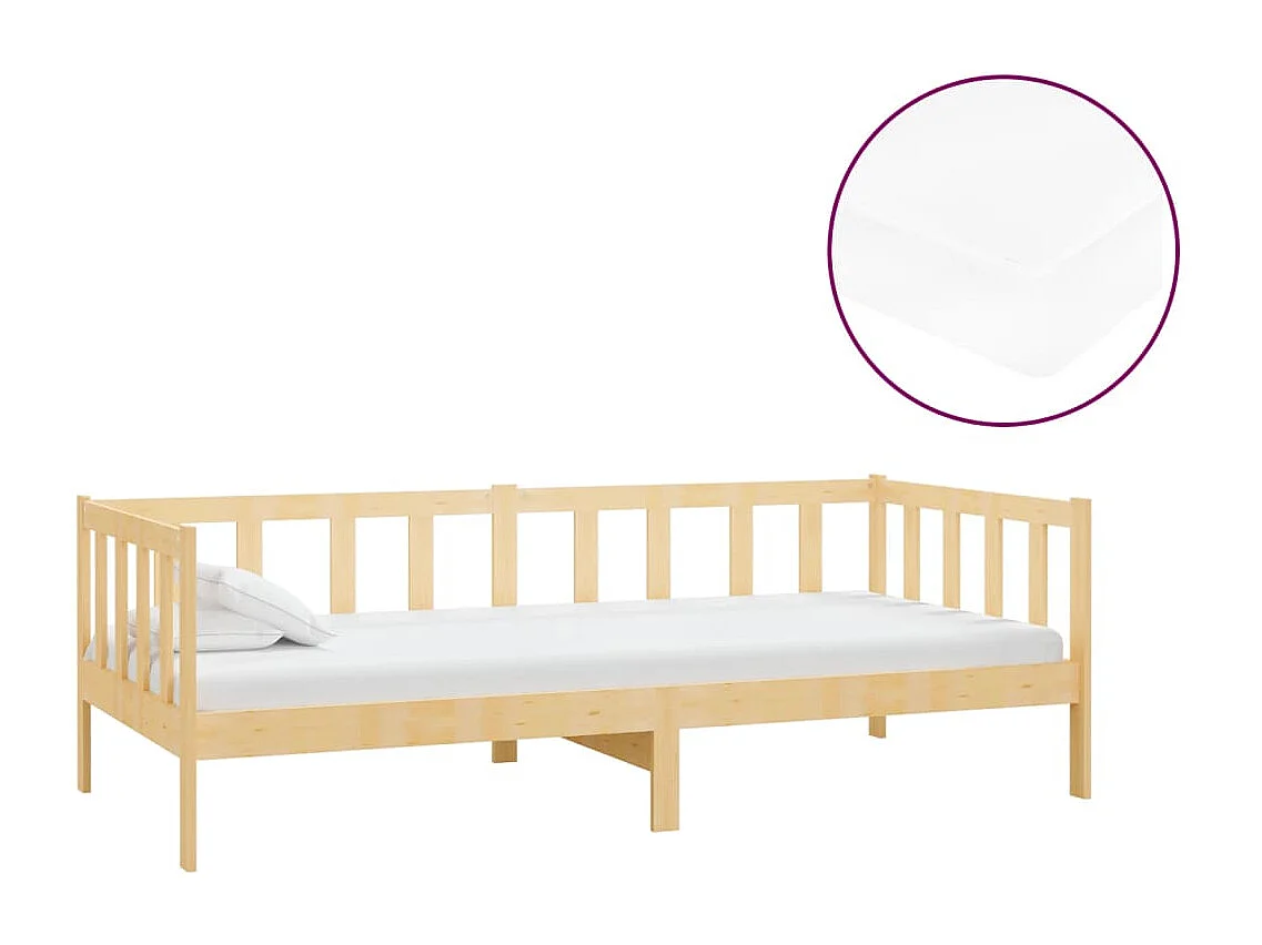 Tagesbett,Sofabett mit Matratze 90x200 cm Kiefer Massivholz -gkd33680