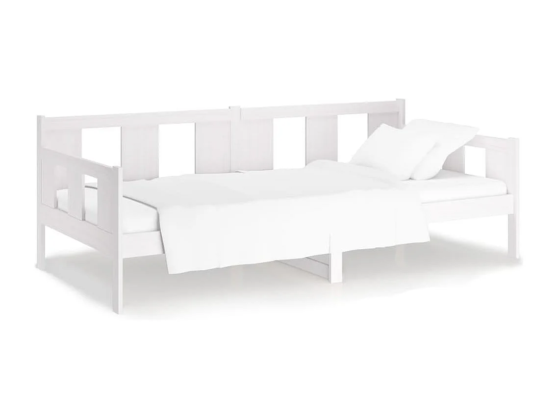 Cama -80x200 cm madera maciza de pino blanco YOE25148