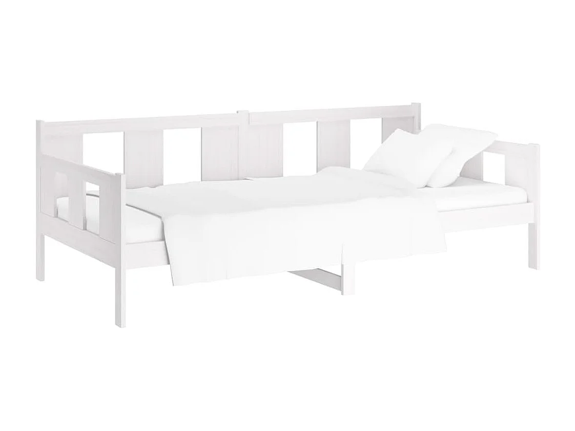 Cama -80x200 cm madera maciza de pino blanco YOE25148