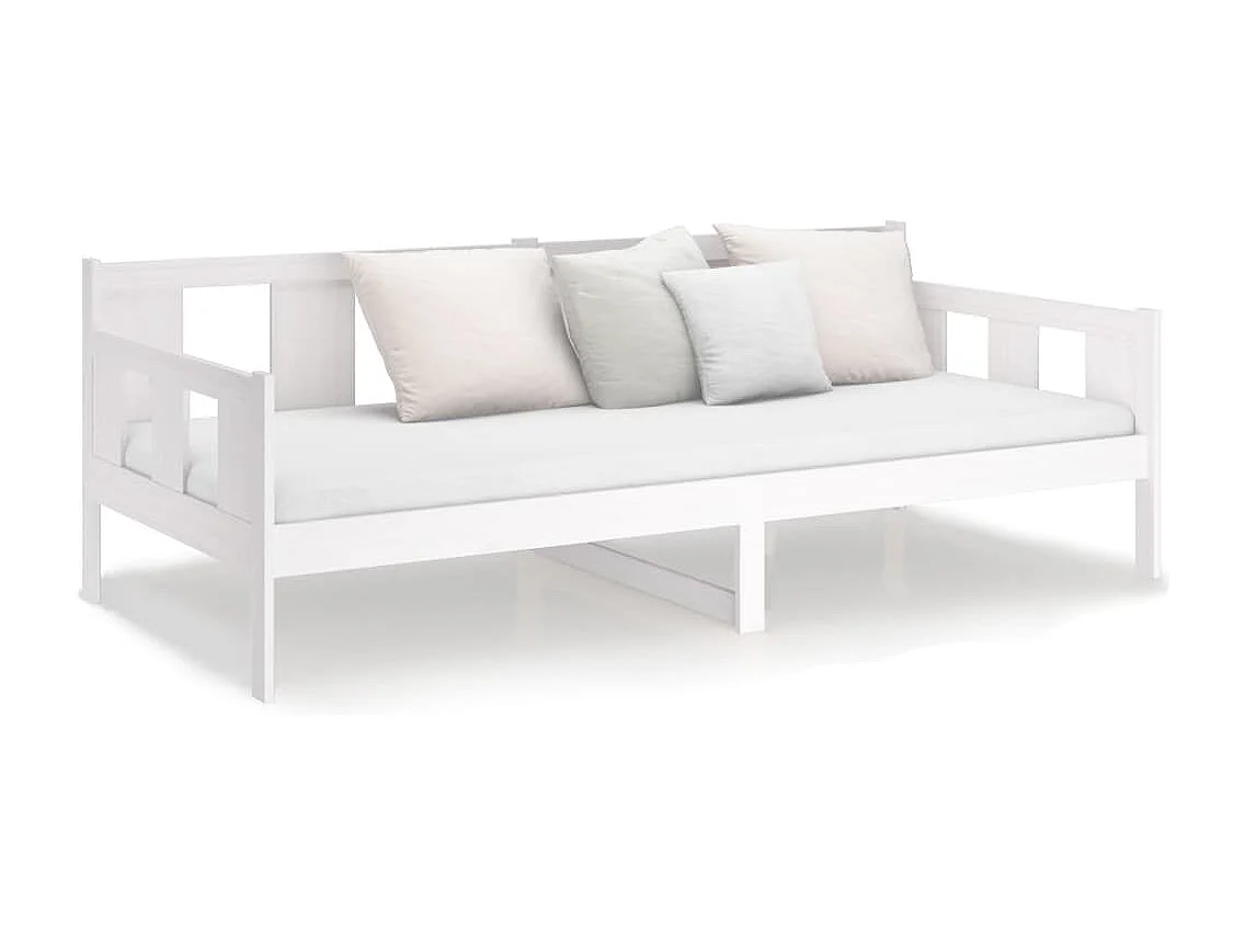 Cama -80x200 cm madera maciza de pino blanco YOE25148