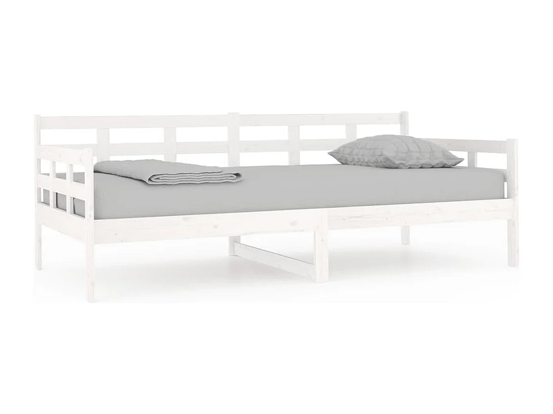 Slaapbank massief grenenhout wit 90x190 cm NL29414