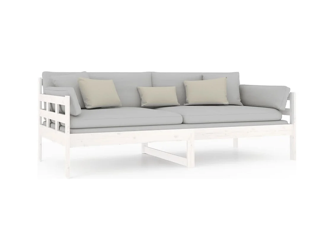 Slaapbank massief grenenhout wit 90x190 cm NL29414