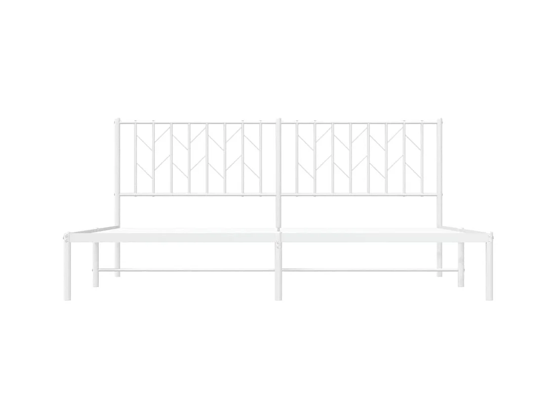 Cama com cabeceira 180x200 cm metal branco PT339313