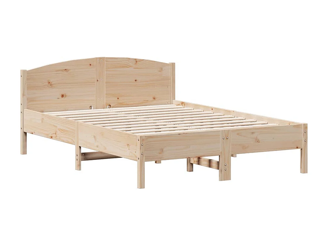 Lit-120x190 cm + tête de lit bois de pin massif HOQW10352