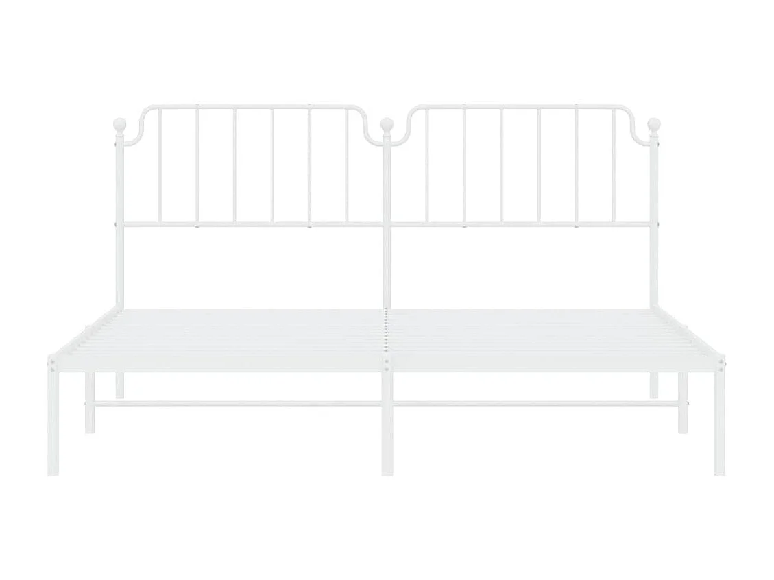 Cama -160x200 cm con cabecero metal blanca YOE15851