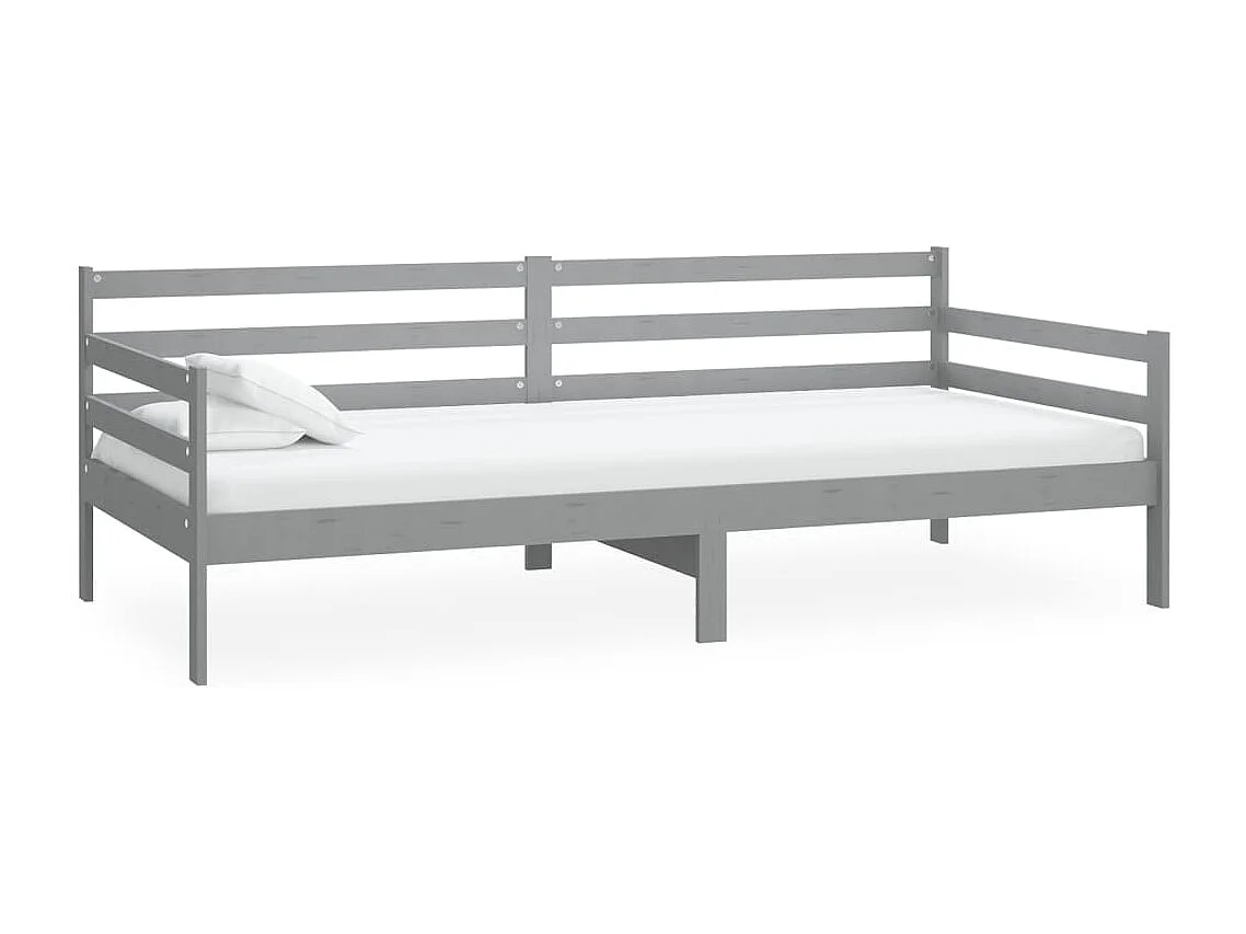 Tagesbett,Sofabett Grau Kiefer Massivholz 90x200 cm -gkd20872