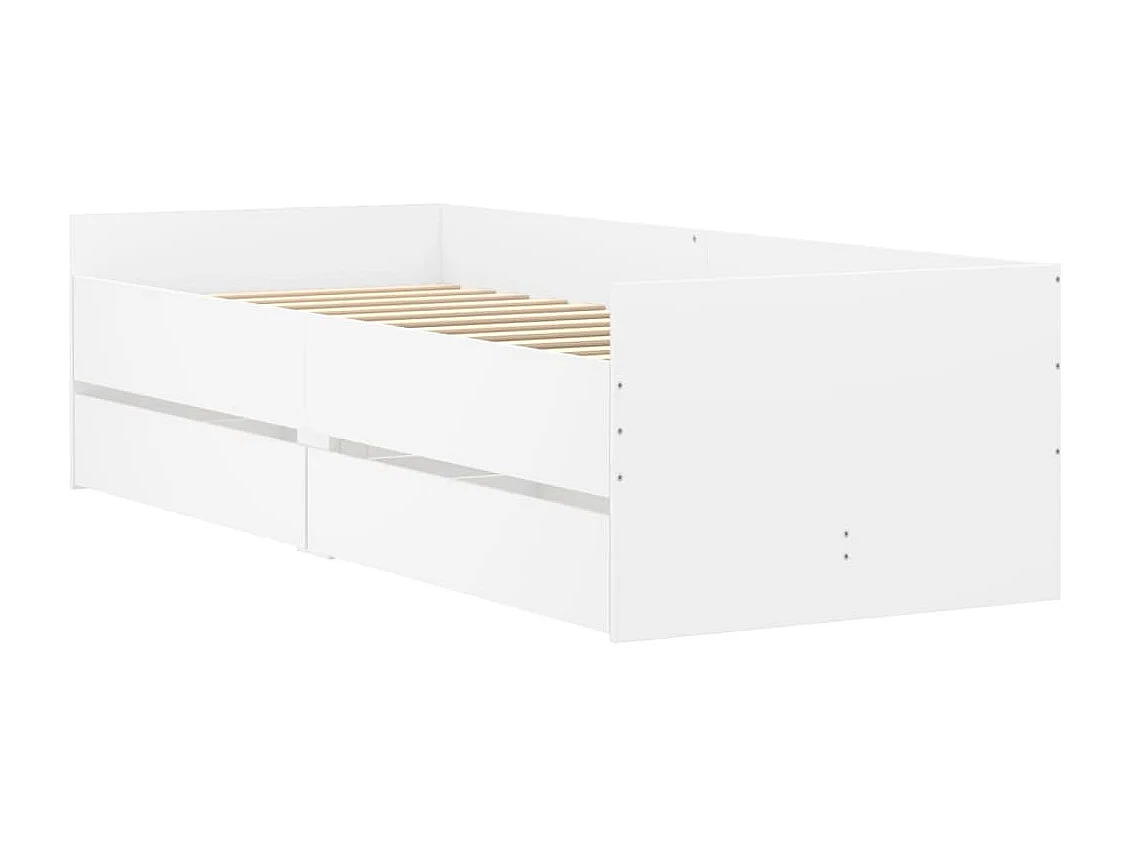 Cama com gavetas 100x200 cm branco PT535100