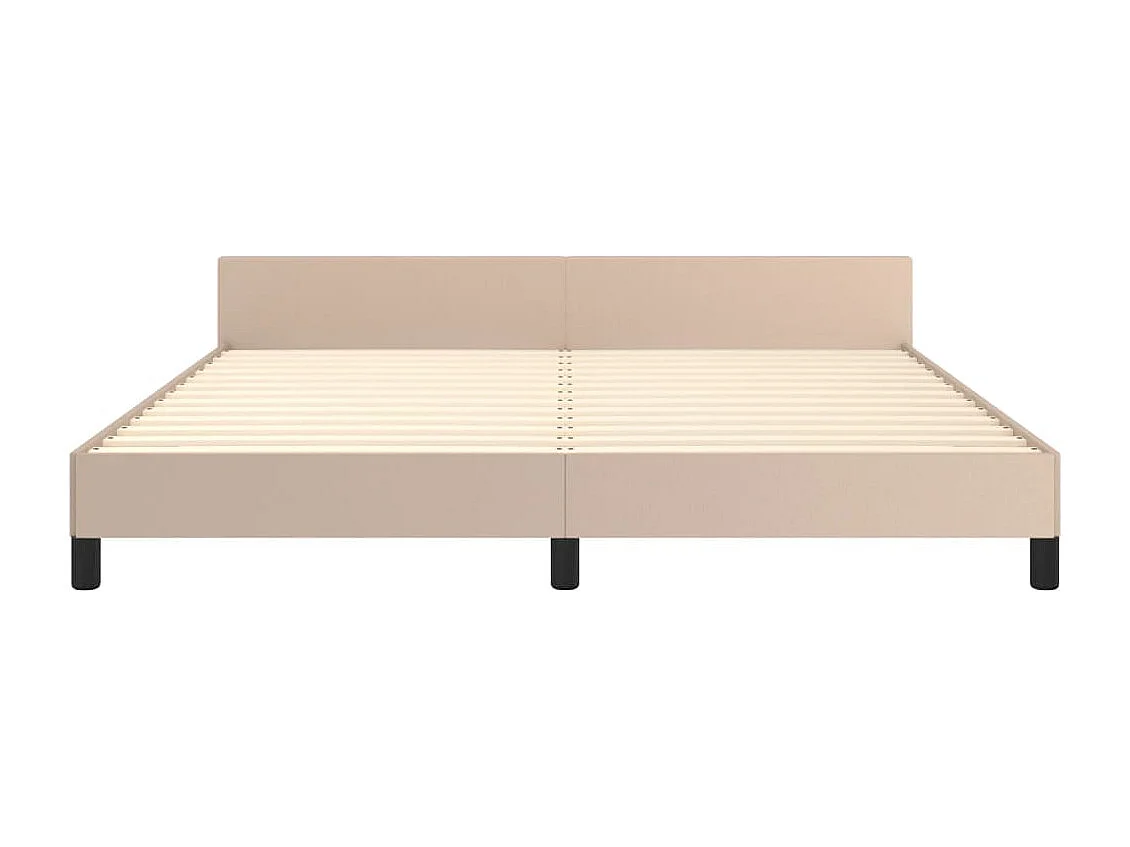 Lit-160x200 cm + tête de lit Cappuccino Similicuir HOQW61526