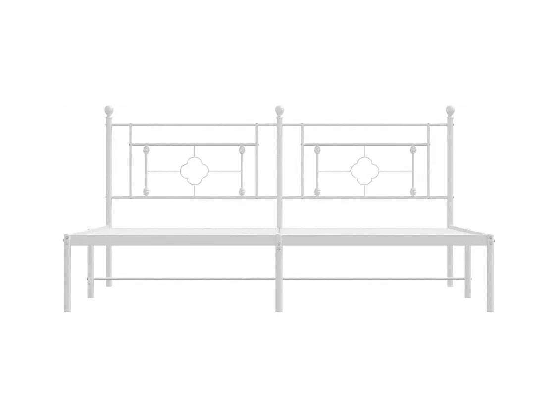 Cama com cabeceira 180x200 cm metal branco PT792552