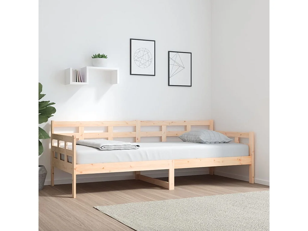 Tagesbett,Sofabett Massivholz Kiefer 80x200 cm -gkd49616