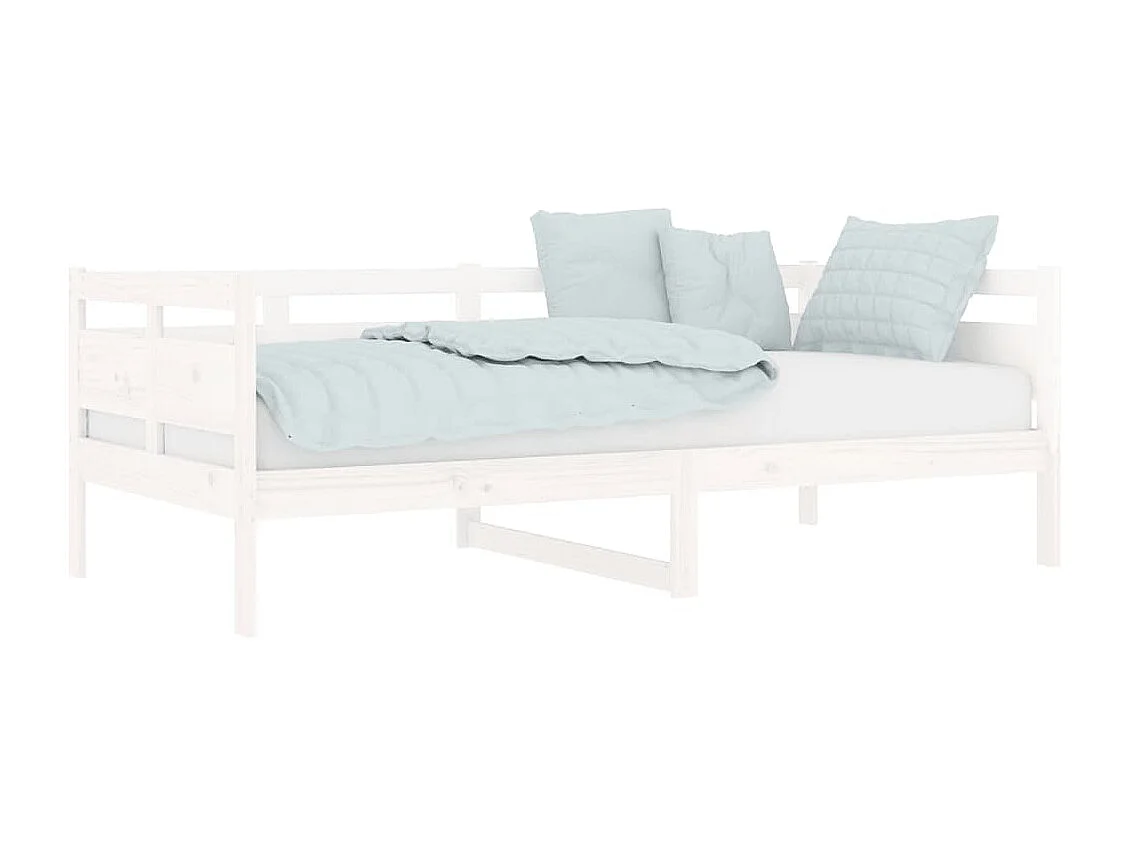 Tagesbett,Sofabett Weiß Massivholz Kiefer 90x190 cm -gkd49864