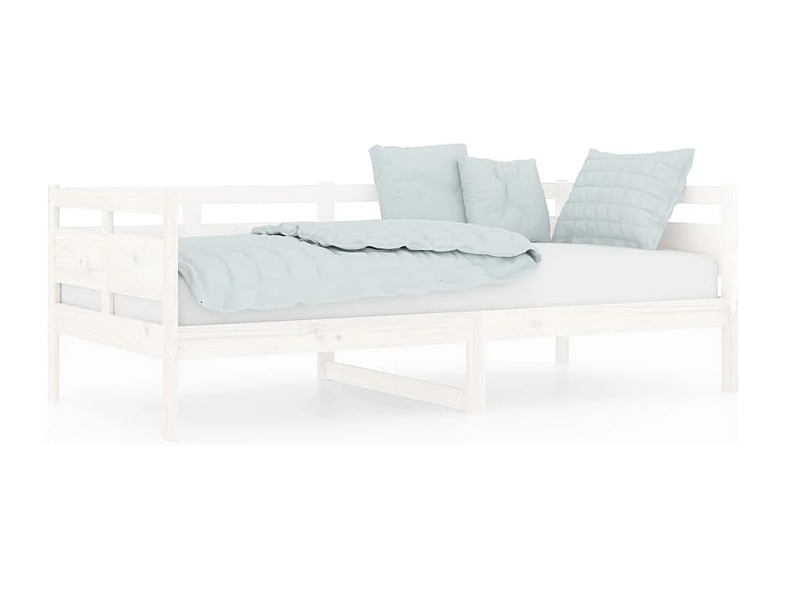 Tagesbett,Sofabett Weiß Massivholz Kiefer 90x190 cm -gkd49864