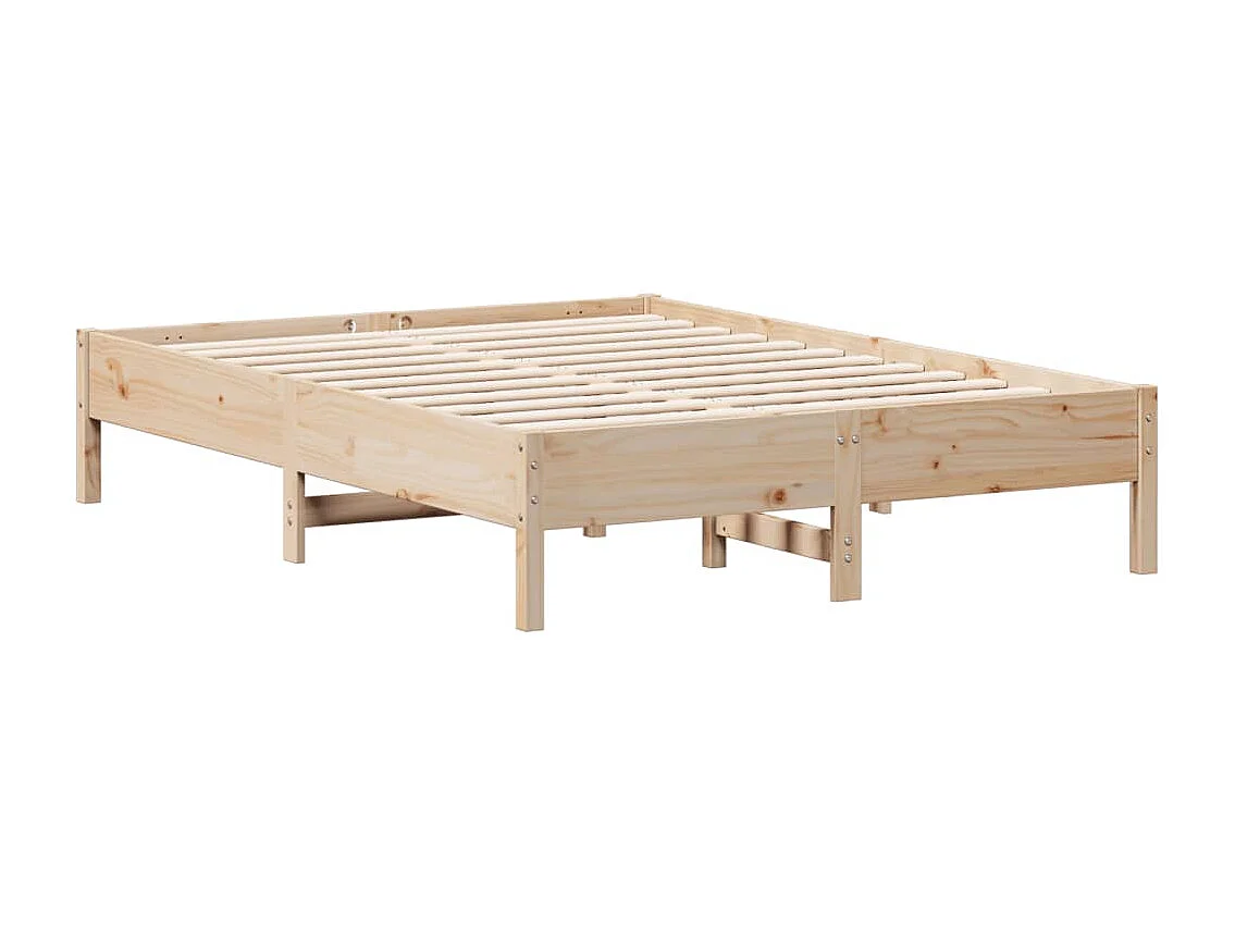 Lit-135x190 cm Bois de pin massif HOQW39957