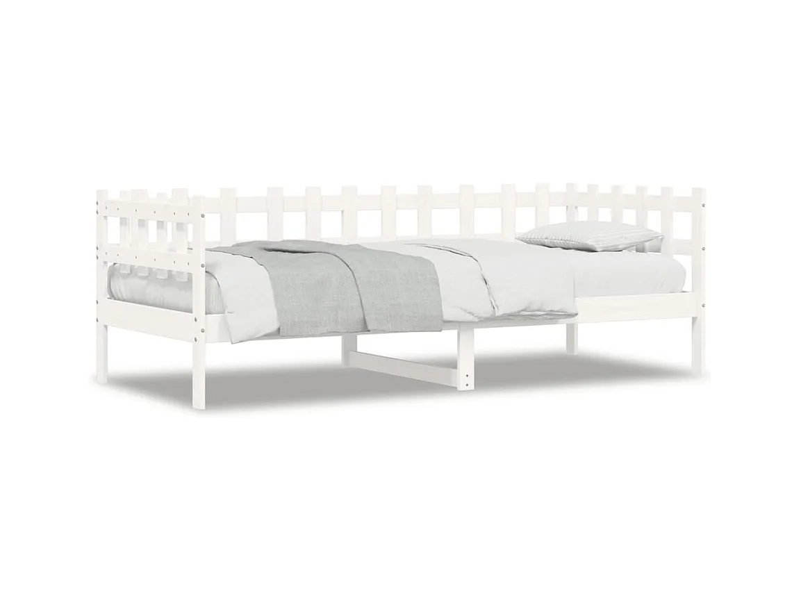 Tagesbett,Sofabett Weiß 90x200 cm Massivholz Kiefer -gkd35110
