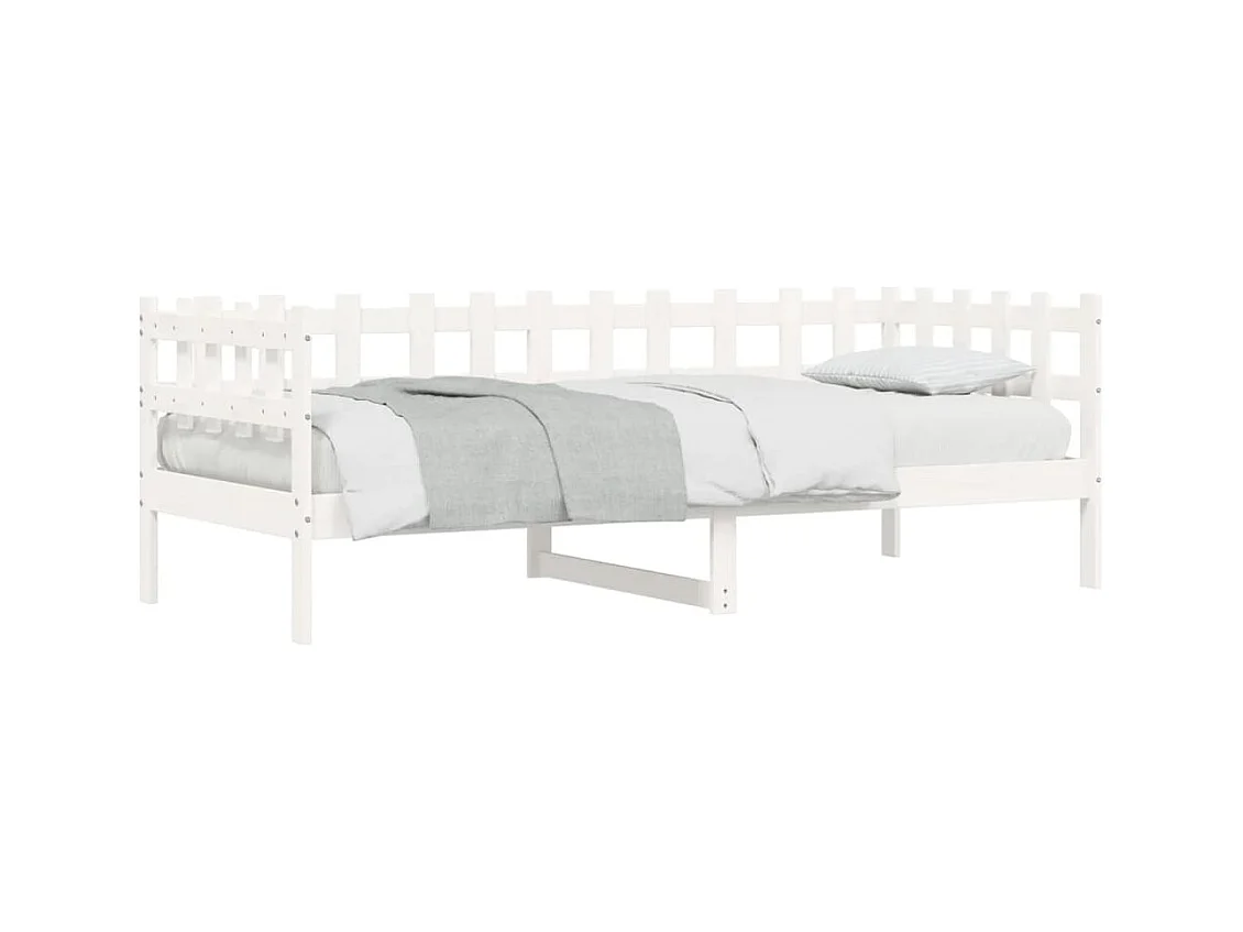 Tagesbett,Sofabett Weiß 90x200 cm Massivholz Kiefer -gkd35110