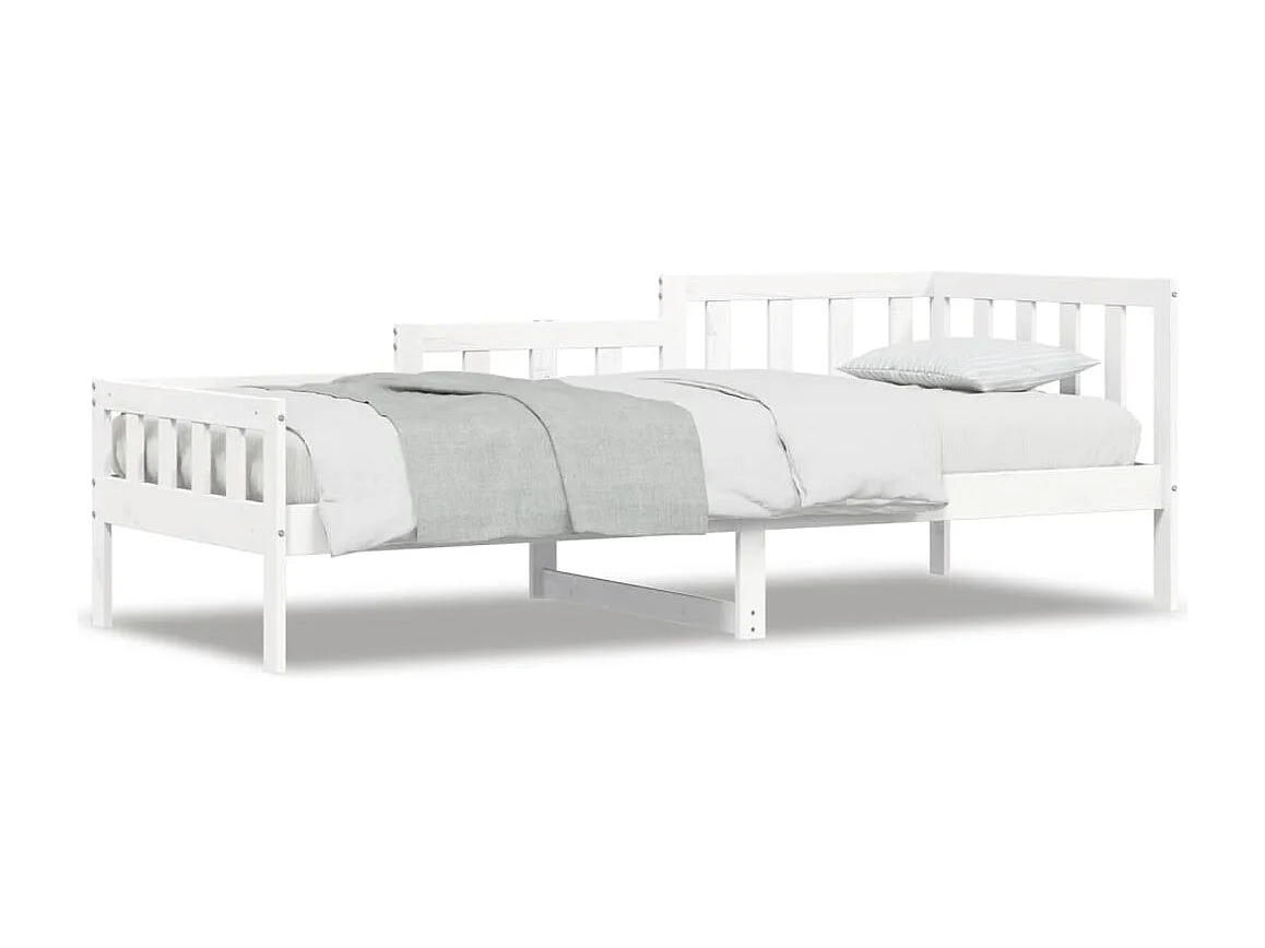 Tagesbett,Sofabett Weiß 80x200 cm Massivholz Kiefer -gkd94177