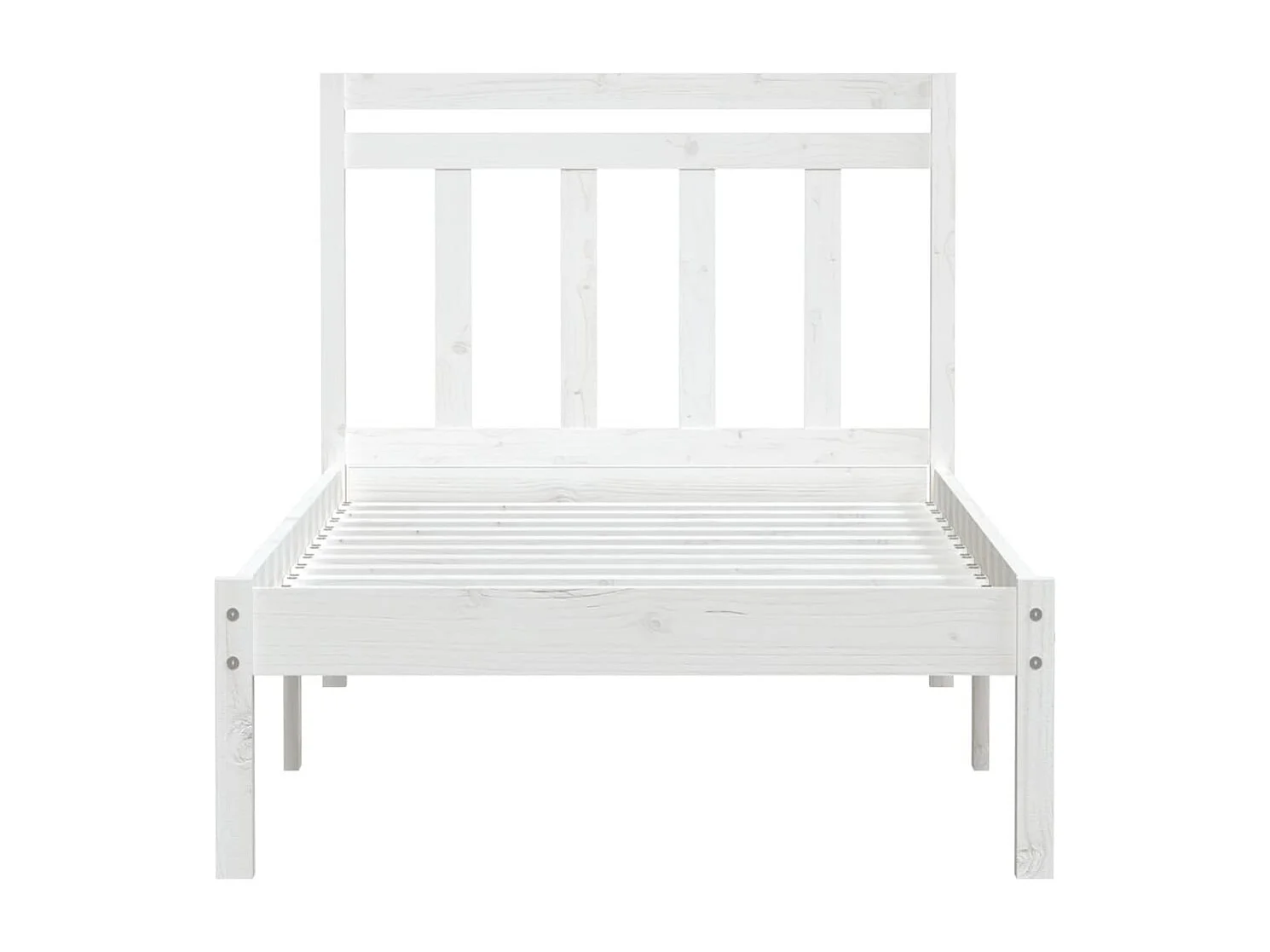 Bedframe massief grenenhout wit 100x200 cm NL61062