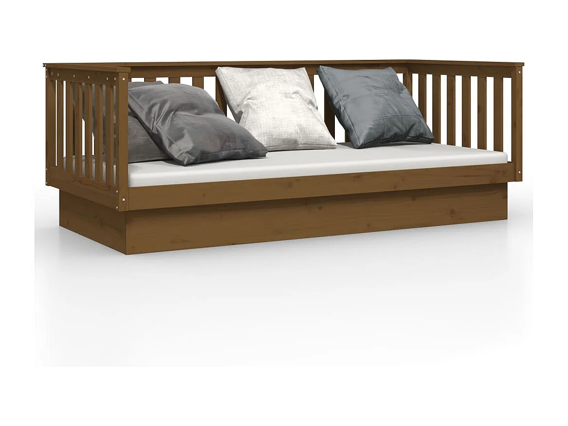 Tagesbett,Sofabett Honigbraun 80x200 cm Massivholz Kiefer -gkd65556