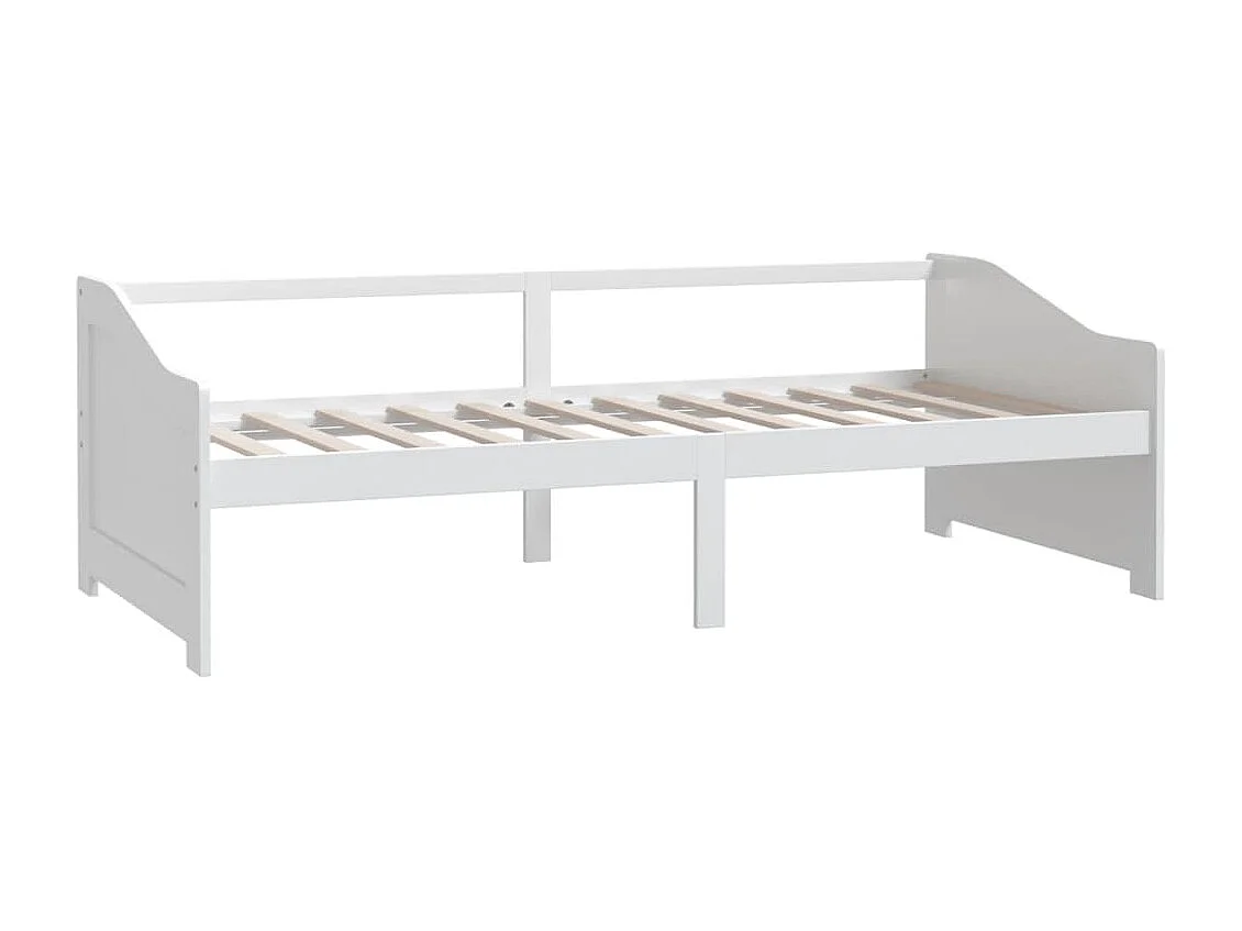 Lit-90x200 cm de repos 3 places Blanc Bois de pin massif HOQW34219