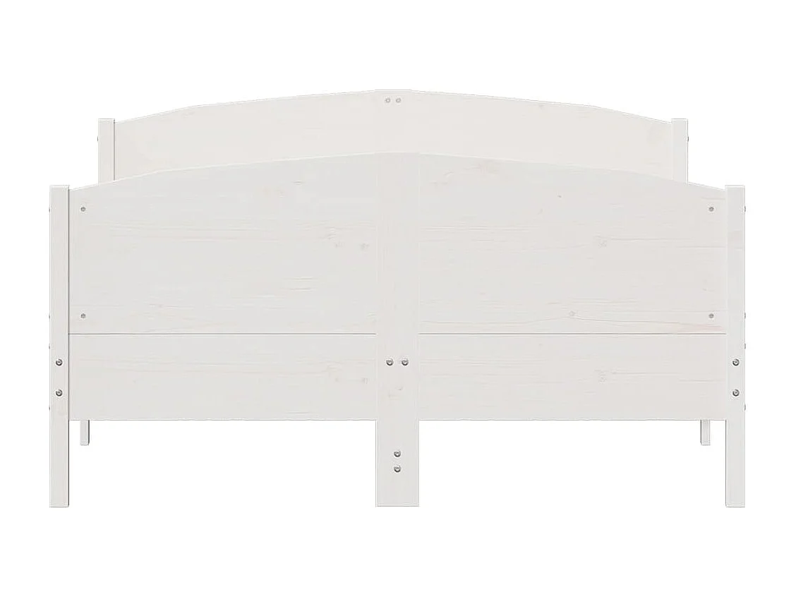 Cama -150x200 cm con cabecero madera de pino blanco YOE25984
