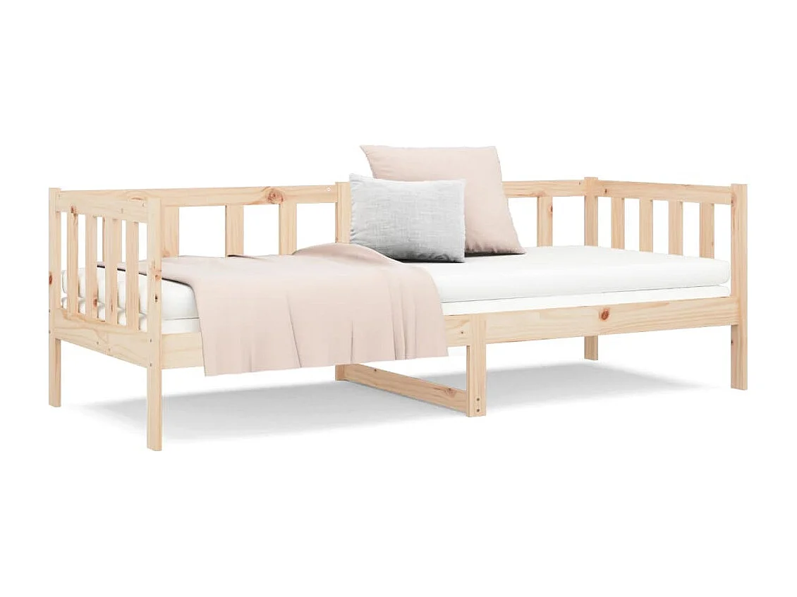 Cama de solteiro 80x200 cm madeira de pinho maciça PT889389