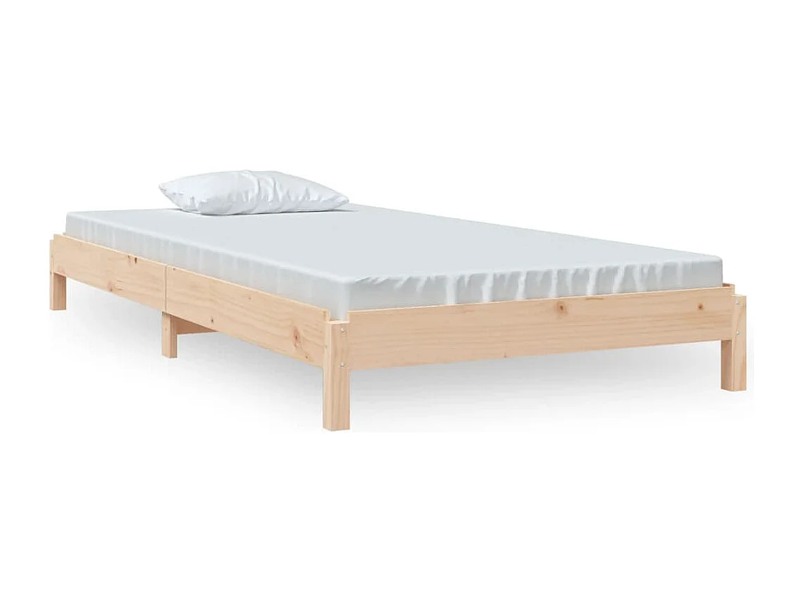 Lit-90x190 cm empilable Bois de pin massif HOQW96969