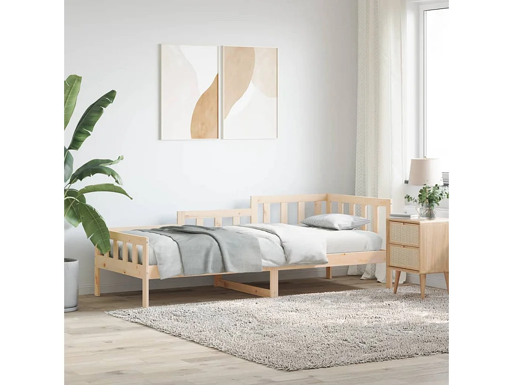 Slaapbank 90x190 cm massief grenenhout NL82242