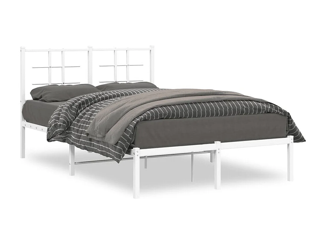 Cama com cabeceira 120x200 cm metal branco PT287465