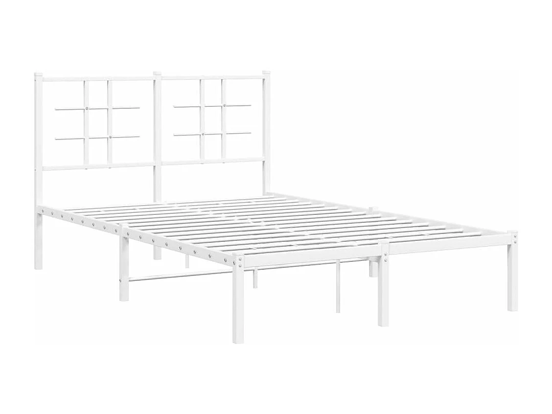 Cama com cabeceira 120x200 cm metal branco PT287465