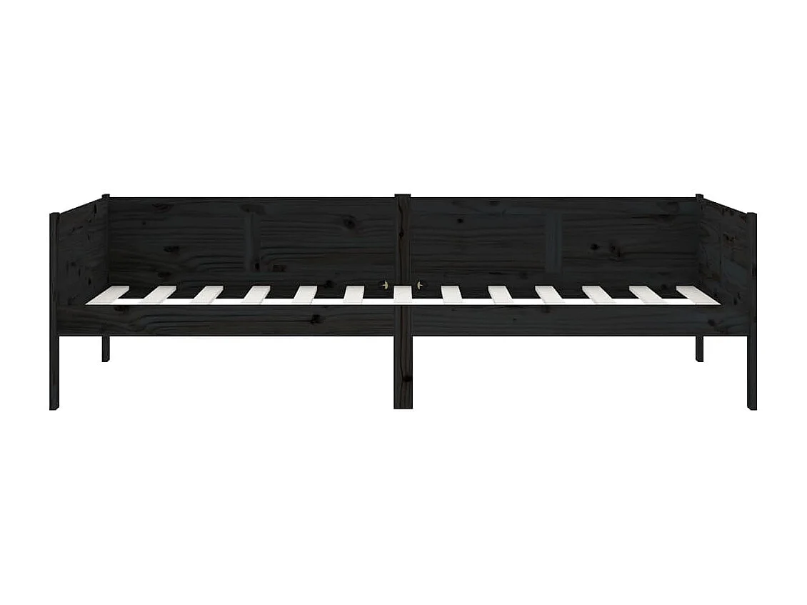 Tagesbett,Sofabett Schwarz Massivholz Kiefer 90x190 cm -gkd35601