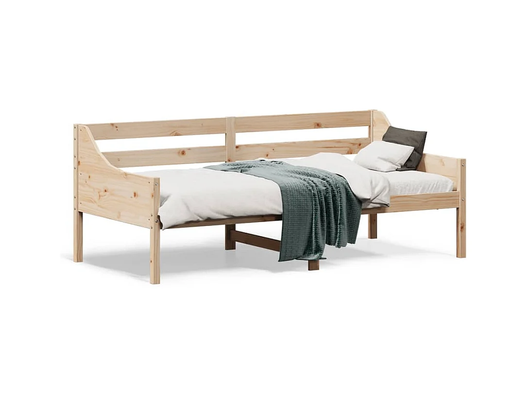 Lit-90x190 cm de jour Bois de pin massif HOQW42866